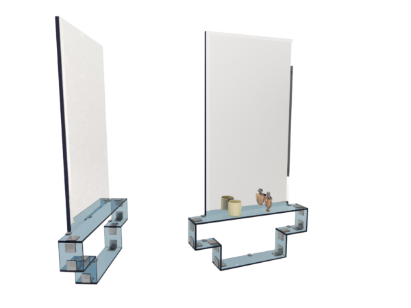 Alice Wall Mirror with Shelves and without interior