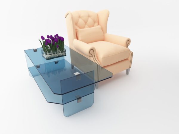 Altair Glass Coffee Table without interior