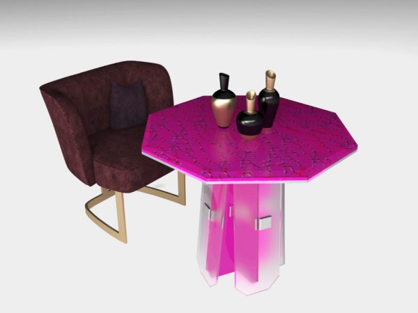 Mira Glass Dining Table without interior