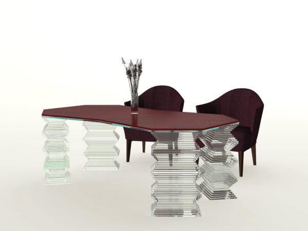 Ardenn Glass Dining Table without interior