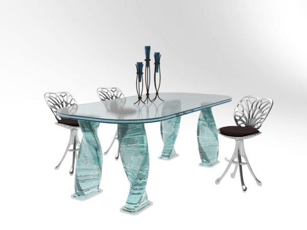 Lincoln Glass Dining Table