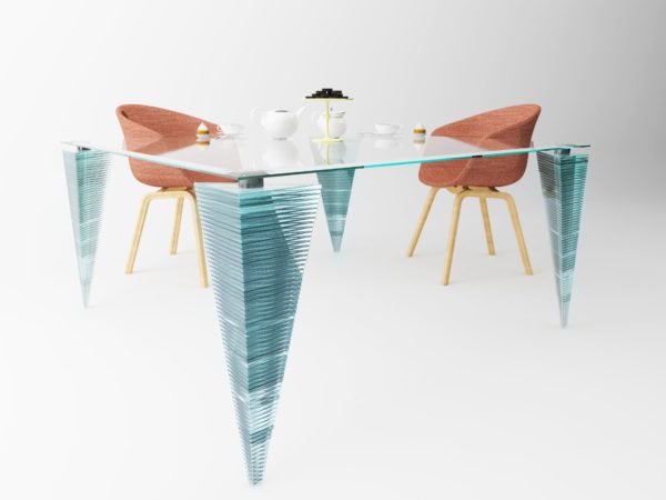 Cony Glass Dining Table without interior
