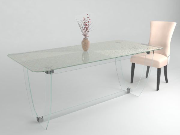 Venus Glass Dining Table without interior
