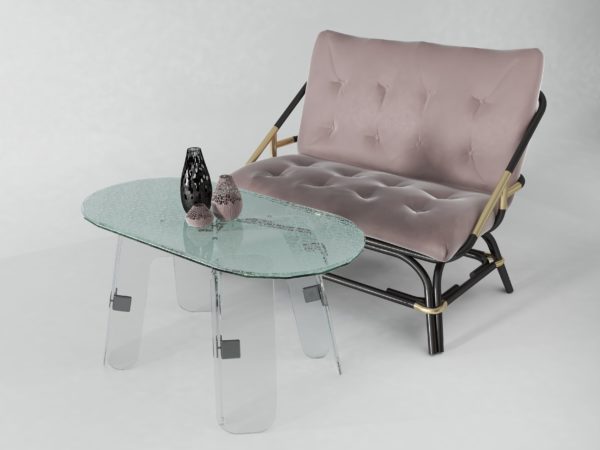 Boordin Glass Coffee Table without interior