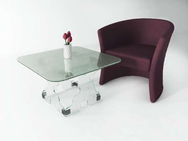 Charlotte Glass Dining Table without interior