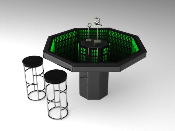 Aurora Mirrored Coffee Table without interior