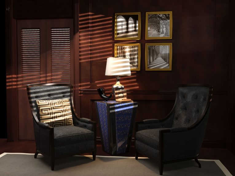 Georgian Mirrored Console Table (nightstand)