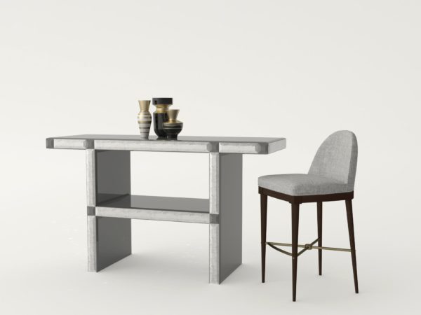 Barberian Mirrored Console Table without interior