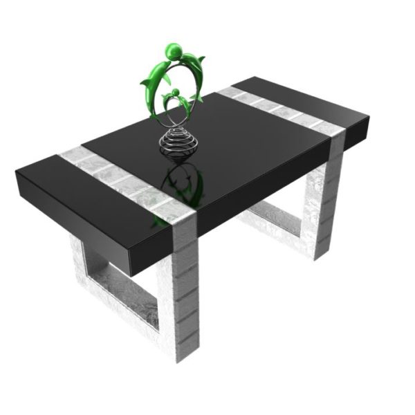 Radiant Mirrored Dining Table without interior