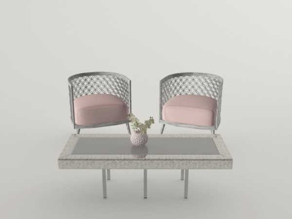 Amontillado mirrored coffee table without interior