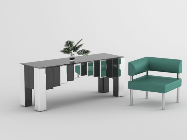 San-Remo Mirrored Console Table without interior
