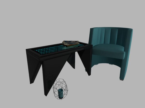 Eclipse Mirrored Dining Table without interior