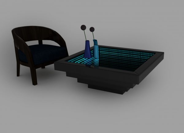 Supine Mirrored Coffee Table without interior