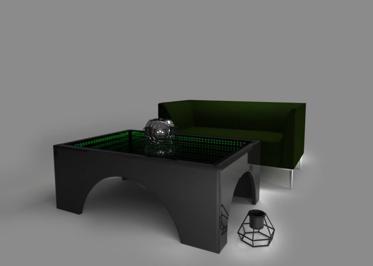 Lorelay mirrored coffee table