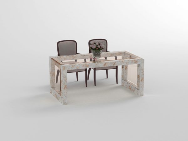 Versailles Mirrored Dining Table without interior