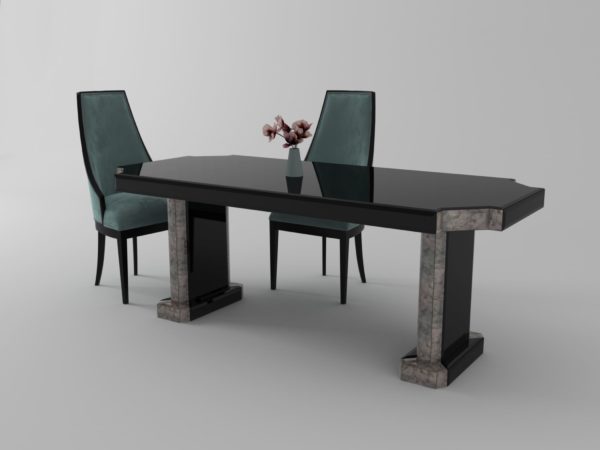 Thor Mirrored Dining Table without interior