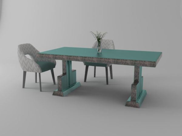 Steps Mirrored Dining Table without interior