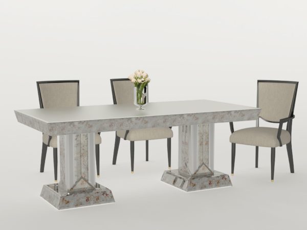 Ancient Mirrored Dining Table without interior
