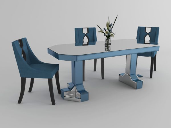 Acrylic Mirrored Dining Table without interior